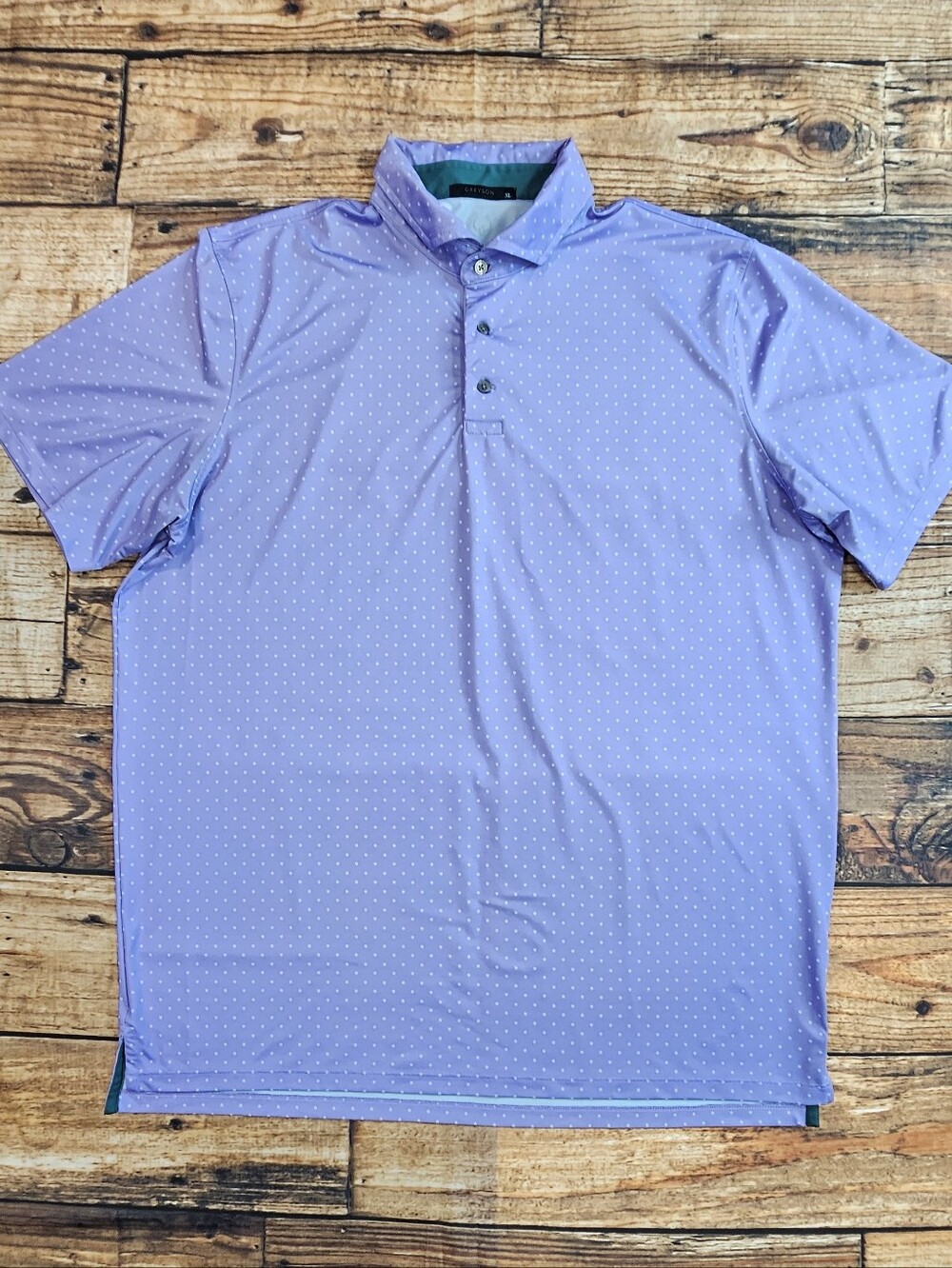 Greyson Golf Polo Wolf All Over Print Purple Blue Turquoise Men’s XL Shirt Logo